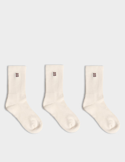 Sweaty Betty Essentials Crew Socks 3 Pack - Creme Beigeimages1- The Sports Edit