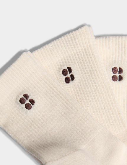 Sweaty Betty Essentials Crew Socks 3 Pack - Creme Beigeimages2- The Sports Edit