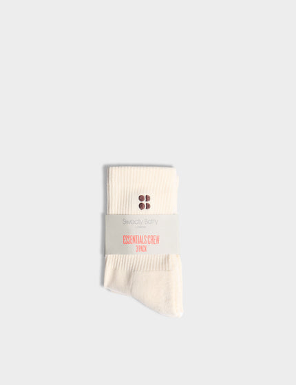 Sweaty Betty Essentials Crew Socks 3 Pack - Creme Beigeimages3- The Sports Edit