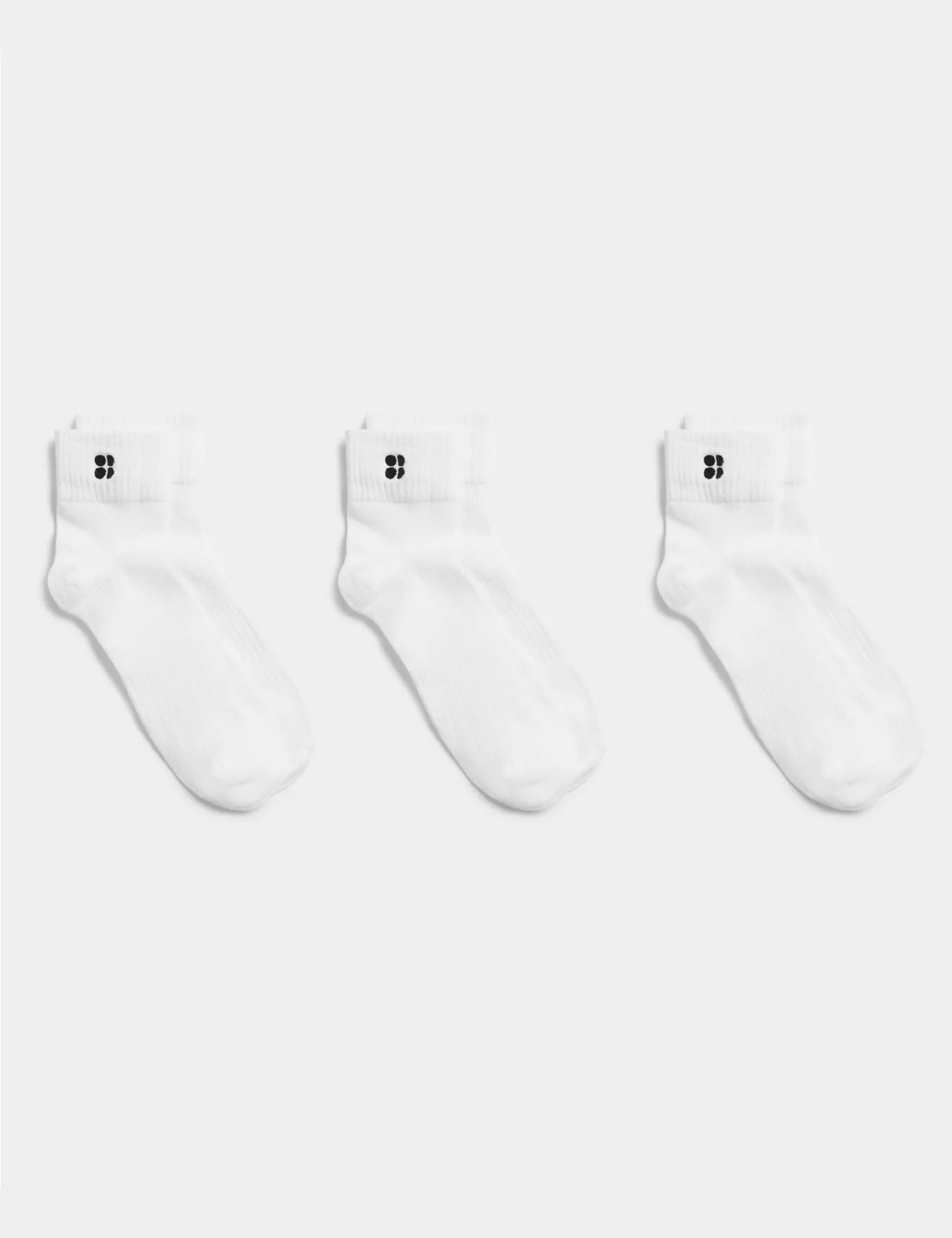 Sweaty Betty | Essentials Mid 3 Pack - White | The Sports Edit
