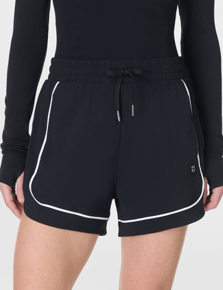 Explorer Track Piped Shorts - Black