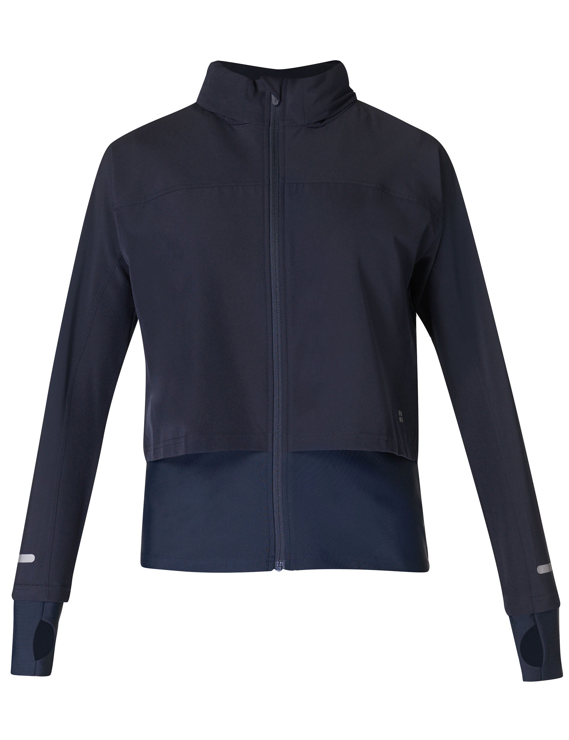 Sweaty Betty Fast Track Running Jacket Navy Blue The Sports Edit