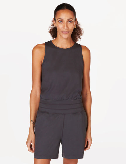 Sweaty Betty Gaia Performance Yoga Romper - Urban Greyimages1- The Sports Edit