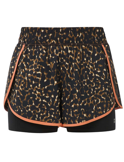 Sweaty Betty Get Set 2-in-1 Multi-Train Shorts - Brown Offbeat Animal Printimages7- The Sports Edit