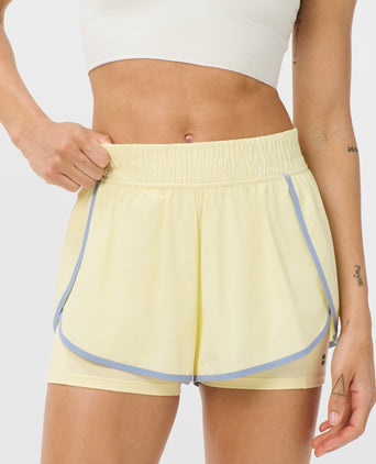 Get Set 2-in-1 Multi-Train Shorts - Butterscotch Yellow/Laguna Blue
