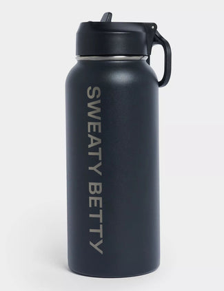 Keep It Chill Straw Water Bottle 950ml - Black