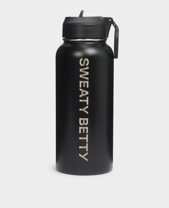 Keep It Chill Straw Water Bottle 950ml - Black
