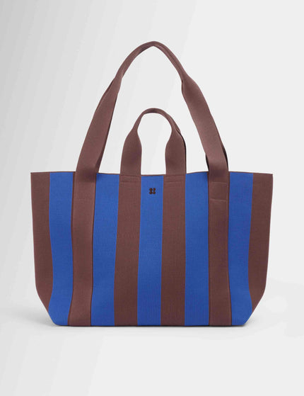 Sweaty Betty Knitted Stripe Bag - Prussian Blue/Chestnut Brown Stripeimages1- The Sports Edit