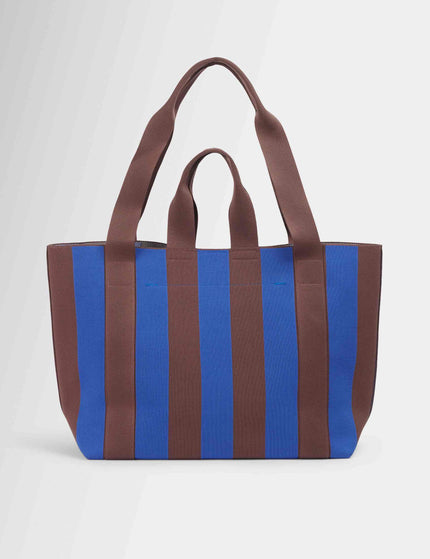 Sweaty Betty Knitted Stripe Bag - Prussian Blue/Chestnut Brown Stripeimages2- The Sports Edit