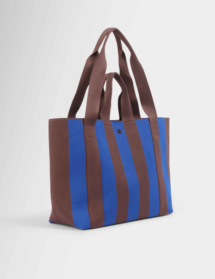 Sweaty Betty Knitted Stripe Bag - Prussian Blue/Chestnut Brown Stripeimages3- The Sports Edit