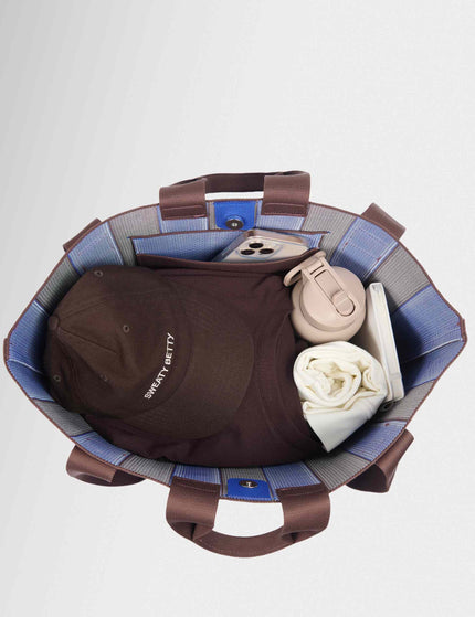 Sweaty Betty Knitted Stripe Bag - Prussian Blue/Chestnut Brown Stripeimages4- The Sports Edit