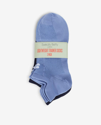 Lightweight Trainer Socks 3 Pack - Faded Blue/French Navy/Cream