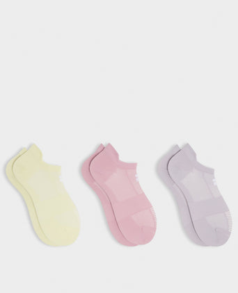 Lightweight Trainer Socks 3 Pack - Mauve Purple/Deco Pink