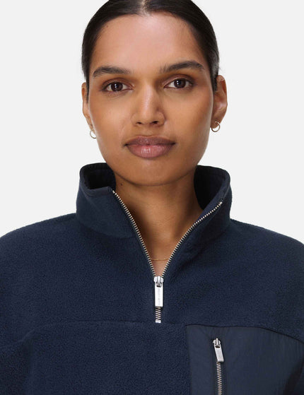 Sweaty Betty Mallow Half Zip Pullover - Navy Blueimages3- The Sports Edit