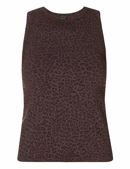 Sweaty Betty Mindful Flex Rib Vest - Brown Leo Skin Jacquardimages6- The Sports Edit
