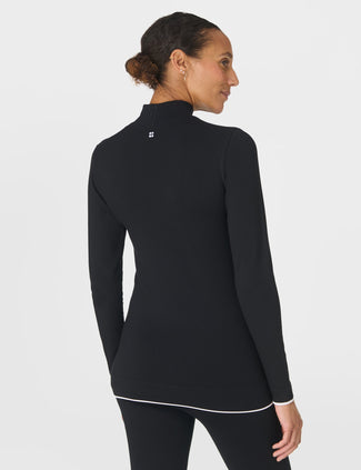 Modal High Neck Base Layer Top - Black