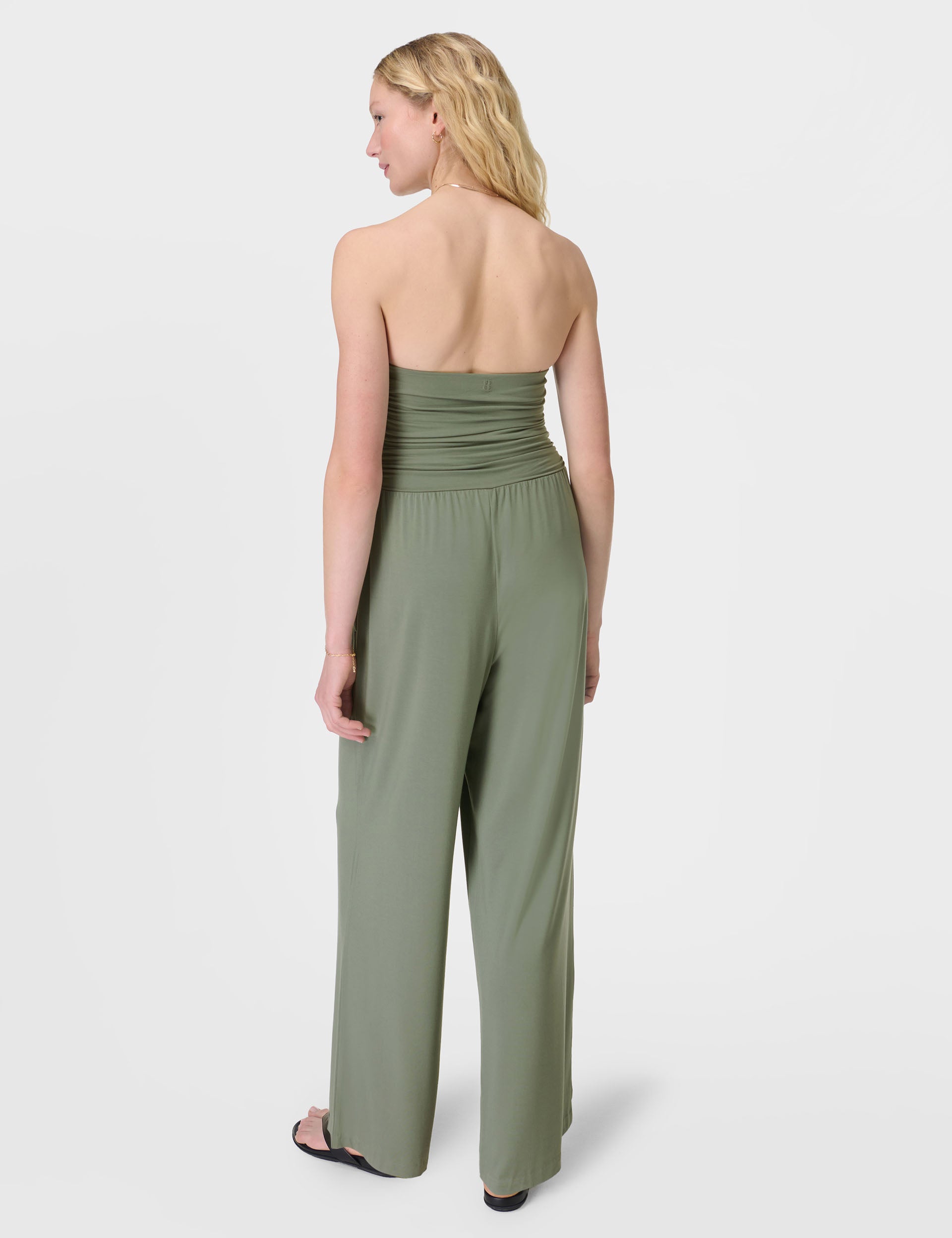 Sweaty Betty Modal Wide Leg Jumpsuit -Willow Green The Sports Edit