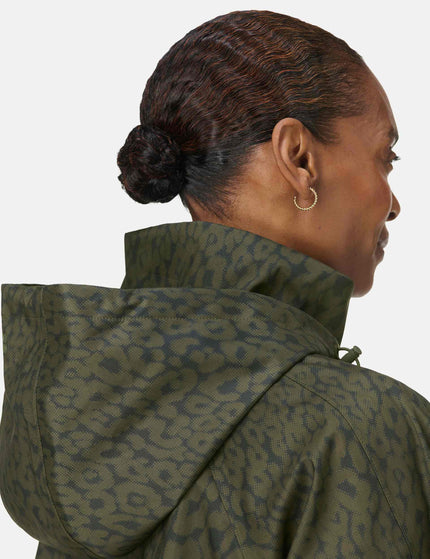 Sweaty Betty Motion Technical Longline Parka - Large Green Leopard Printimages5- The Sports Edit