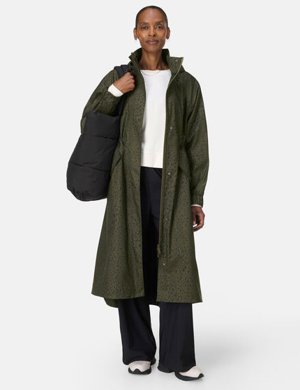 Sweaty Betty Motion Technical Longline Parka - Large Green Leopard Printimages7- The Sports Edit