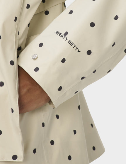 Sweaty Betty Motion Waterproof Cropped Parka - Cream SB Polka Printimages6- The Sports Edit