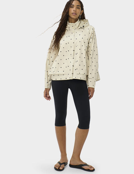 Sweaty Betty Motion Waterproof Cropped Parka - Cream SB Polka Printimages7- The Sports Edit