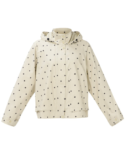 Sweaty Betty Motion Waterproof Cropped Parka - Cream SB Polka Printimages8- The Sports Edit