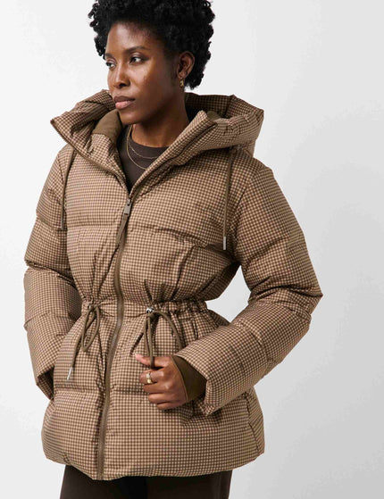 Sweaty Betty Nimbus Cinched Puffer - Beige Micro Check Printimages1- The Sports Edit