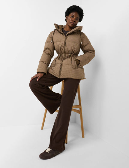 Sweaty Betty Nimbus Cinched Puffer - Beige Micro Check Printimages7- The Sports Edit
