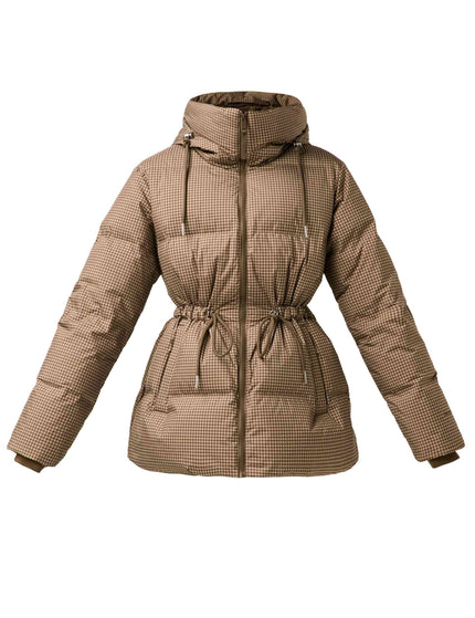 Sweaty Betty Nimbus Cinched Puffer - Beige Micro Check Printimages8- The Sports Edit