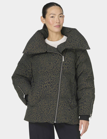Sweaty Betty Nimbus Cloud Short Puffer - Large Green Leopard Printimages1- The Sports Edit