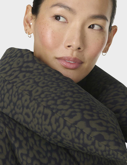 Sweaty Betty Nimbus Cloud Short Puffer - Large Green Leopard Printimages3- The Sports Edit