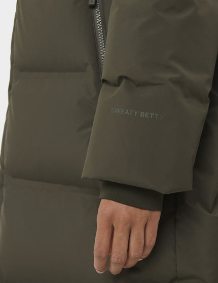Sweaty Betty Nimbus Longline Waterproof Puffer - Nori Greenimages5- The Sports Edit