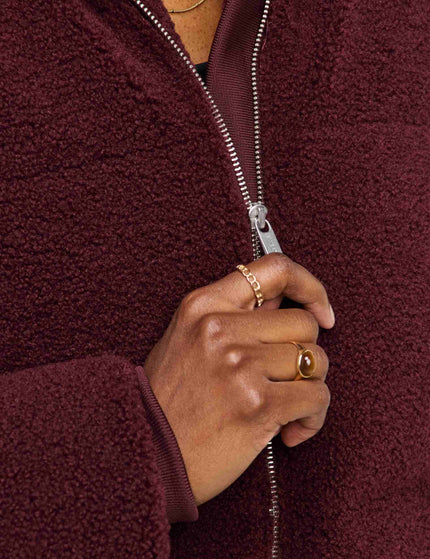 Sweaty Betty Nimbus Short Sherpa Jacket - Malbec Redimages4- The Sports Edit