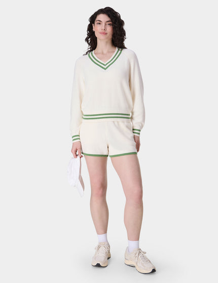Sweaty Betty Off Court V-Neck Jumper - Lily Whiteimages5- The Sports Edit