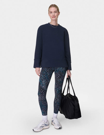 Sweaty Betty Peaceful Ribbed Sweatshirt - Navy Blueimages5- The Sports Edit