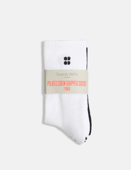 Sweaty Betty Pilates Crew Gripper Sock 2 Pack - White/Blackimages2- The Sports Edit