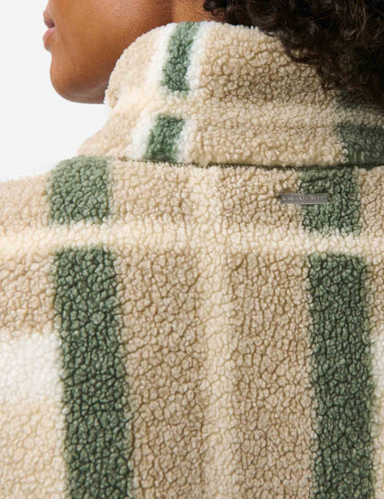 Sweaty Betty Plush Fleece Contrast Zip Up - Beige Macro SB Check Printimages4- The Sports Edit