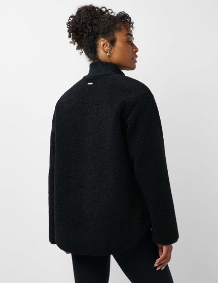 Sweaty Betty Plush Fleece Ribbed Half Zip - Blackimages2- The Sports Edit