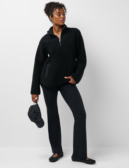 Sweaty Betty Plush Fleece Ribbed Half Zip - Blackimages5- The Sports Edit