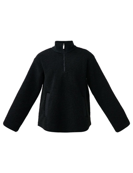 Sweaty Betty Plush Fleece Ribbed Half Zip - Blackimages6- The Sports Edit