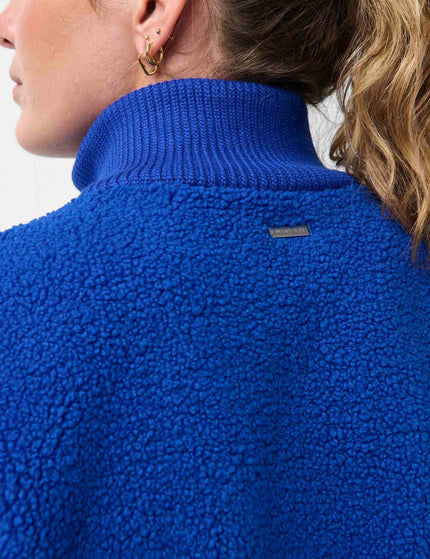 Sweaty Betty Plush Fleece Ribbed Half Zip - Prussian Blueimages4- The Sports Edit