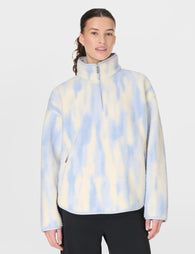 Sweaty Betty | Plush Half Zip Fleece - Buttermilk | The Sports Edit