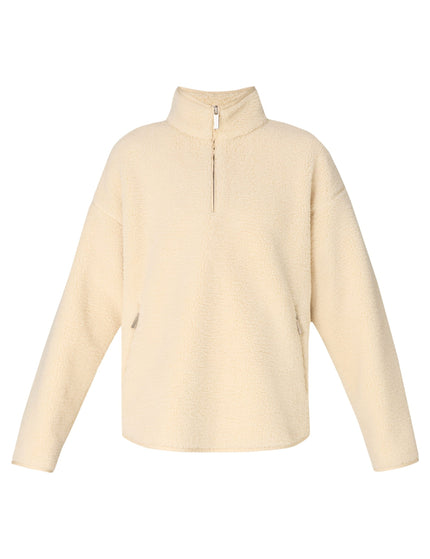 Sweaty Betty Plush Half Zip Fleece - Buttermilk Beigeimages8- The Sports Edit