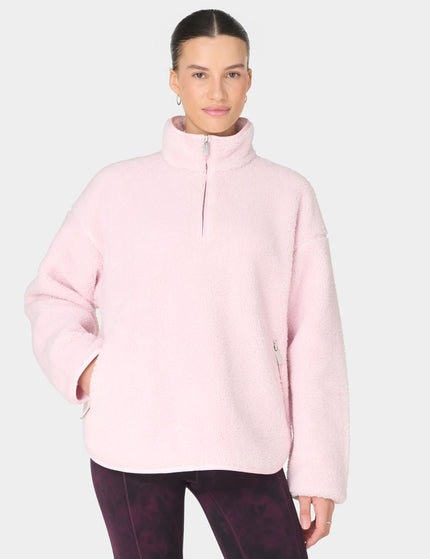 Sweaty Betty Plush Half Zip Fleece - Frost Pinkimages1- The Sports Edit