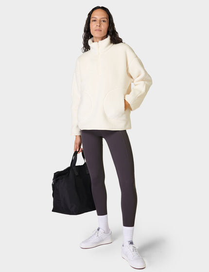 Sweaty Betty Plush Textured Half Zip - Studio Whiteimages4- The Sports Edit