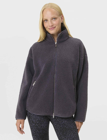 Sweaty Betty Plush Textured Zip Up Fleece - Nebula Blueimages1- The Sports Edit