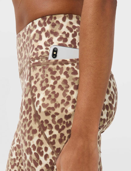 Sweaty Betty Power 6" Cycling Shorts - Beige Ink Leopard Printimages4- The Sports Edit