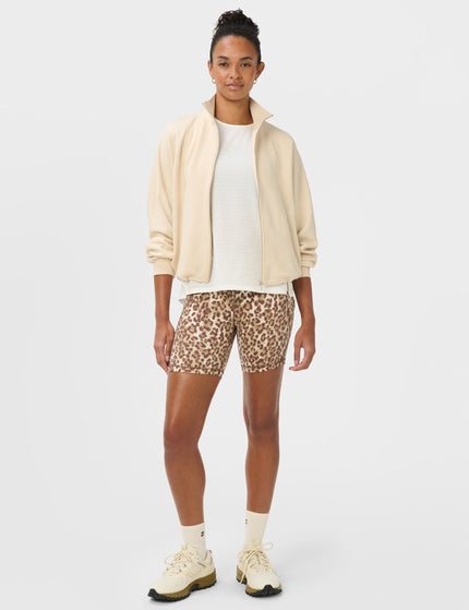 Sweaty Betty Power 6" Cycling Shorts - Beige Ink Leopard Printimages7- The Sports Edit