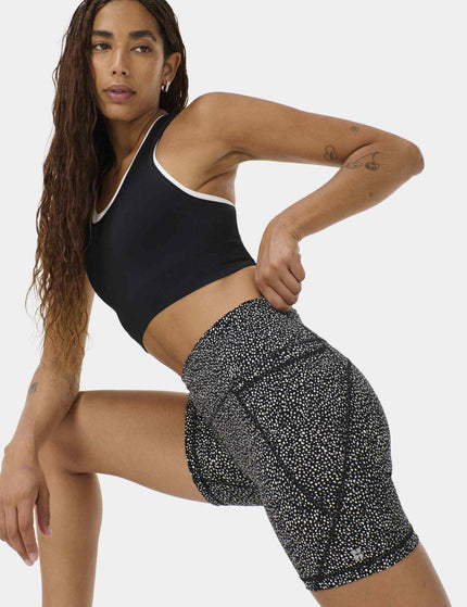 Sweaty Betty Power 6" Cycling Shorts - Black Micro Dot Printimages3- The Sports Edit