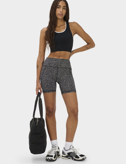 Sweaty Betty Power 6" Cycling Shorts - Black Micro Dot Printimages4- The Sports Edit